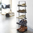 Load image into Gallery viewer, Multi-functional Tower 5 Pair Shoe Rack - Black