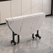 Load image into Gallery viewer, Round Fordable Wood grain Marble Folding Table