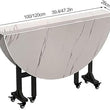 Load image into Gallery viewer, Round Fordable Wood grain Marble Folding Table