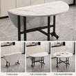Load image into Gallery viewer, Round Fordable Wood grain Marble Folding Table