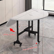 Load image into Gallery viewer, Round Fordable Wood grain Marble Folding Table
