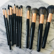Load image into Gallery viewer, BH cosmetics black signature brush set