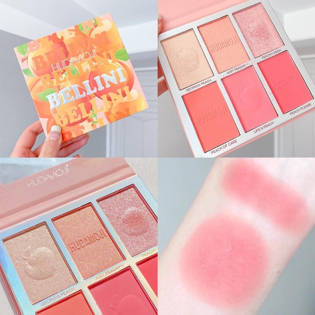 Huda bellini blush and highlighter palette