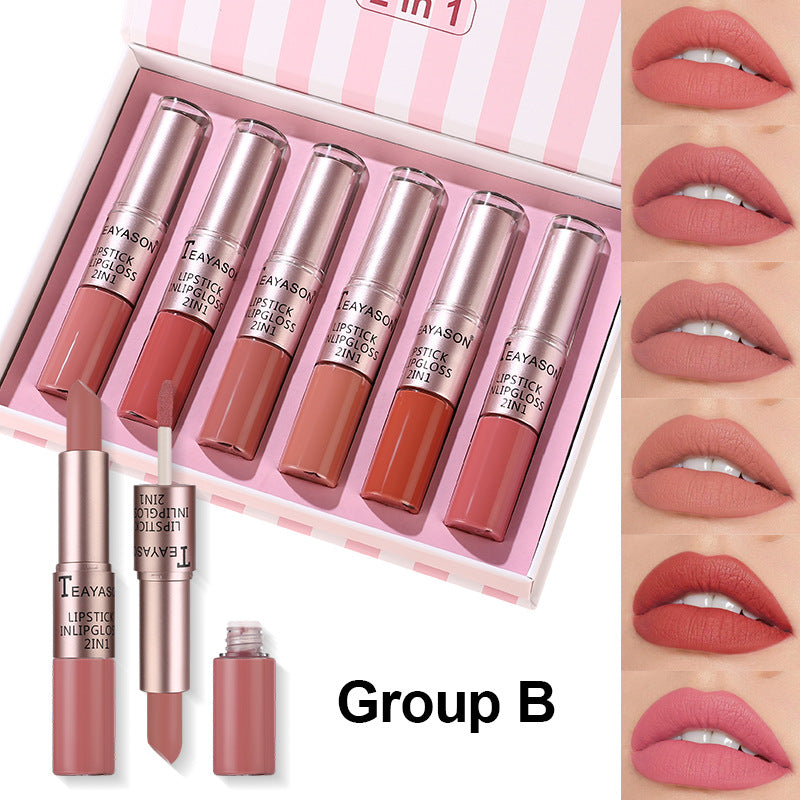 Teayson 2 in 1 lipstick n lipgloss set