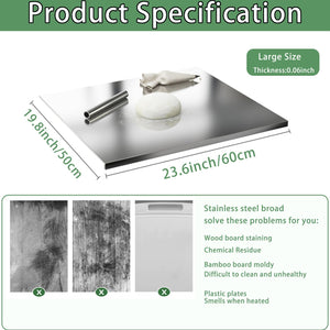 Stainless steel Chopping Board, food Grade Chopping board with protected sheet,Stainless steel Chopping Board