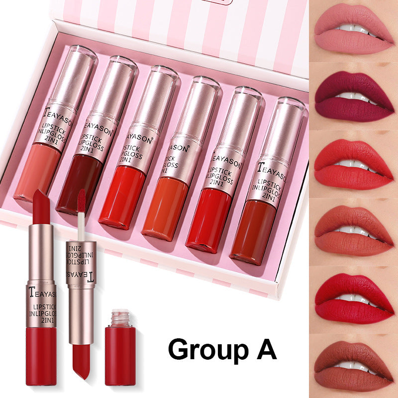 Teayson 2 in 1 lipstick n lipgloss set