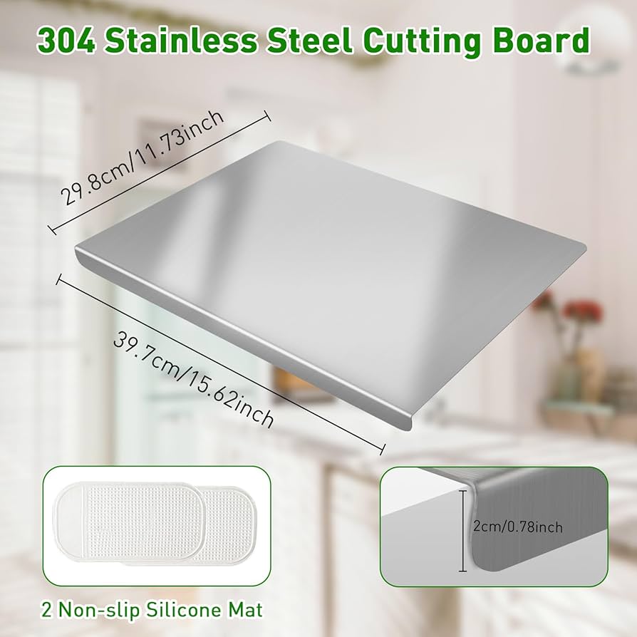 Stainless steel Chopping Board, food Grade Chopping board with protected sheet,Stainless steel Chopping Board