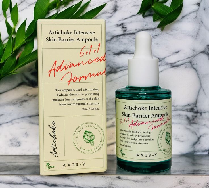 AXIS-Y Hydration & Barrier Repair Duo – Advanced Aqua Boosting Ampoule & Artichoke Intensive Skin Barrier Ampoule | 2-Piece Skincare Set