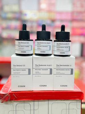 COSRX Ultimate Serum Trio – Hyaluronic Acid 3 Serum, Niacinamide 15 Serum & Retinol 0.5 Oil (Super Vitamin E + Squalane) | 3-Piece Skincare Set (20ml Each)