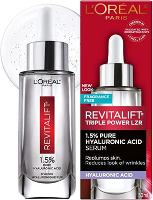 L'Oréal Paris Revitalift Serum Duo – 10% Glycolic Acid Serum & 1.5% Hyaluronic Acid Serum | 2-Piece Skincare Set