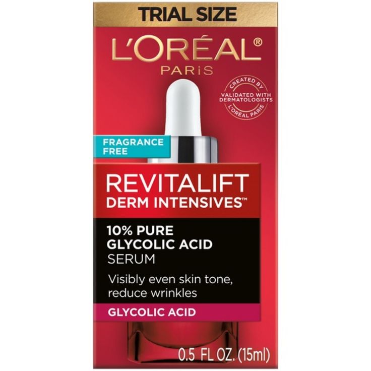 L'Oréal Paris Revitalift Serum Duo – 10% Glycolic Acid Serum & 1.5% Hyaluronic Acid Serum | 2-Piece Skincare Set