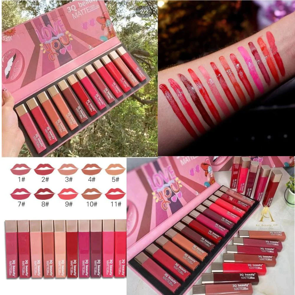 3Q matte lipgloss set