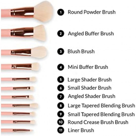 BH Cosmetics Brush Pink Perfection - 10 Pieces Brush Set Limited Edition