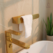 Load image into Gallery viewer, Peel &amp; Stick Towel Stand| No drill Towel Holder
