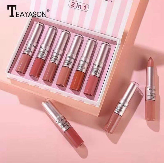 Teayson 2 in 1 lipstick n lipgloss set