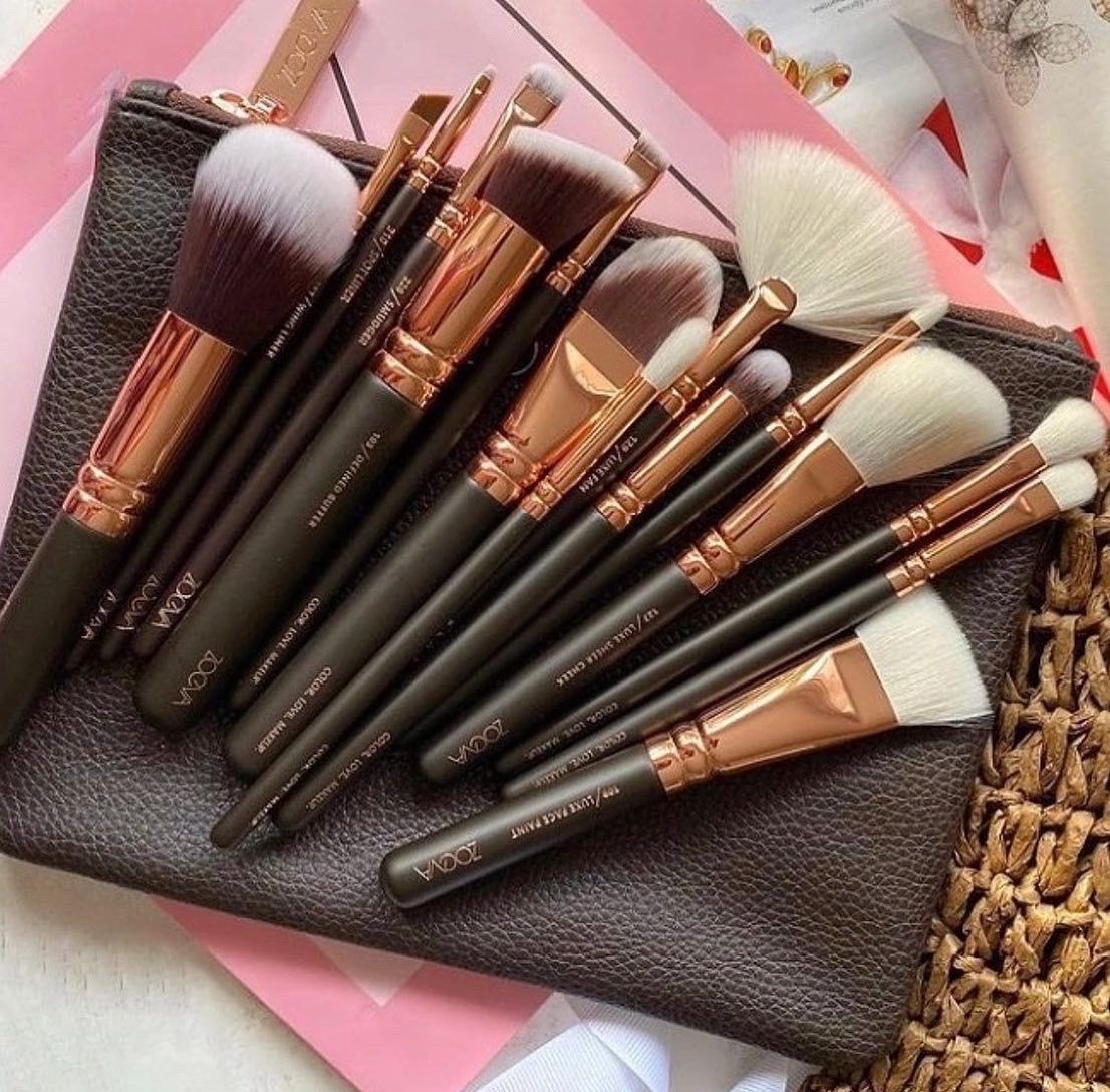 Zoeva 15pcs brown brush set