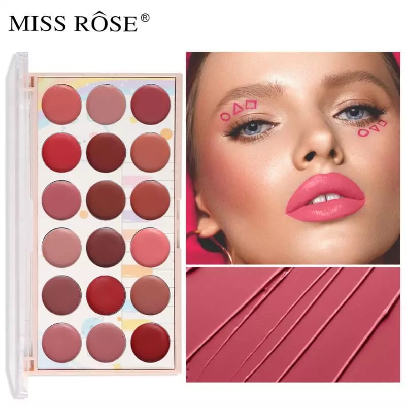 MISS ROSE NEW 18 COLORS LIPSTICK PALETTE