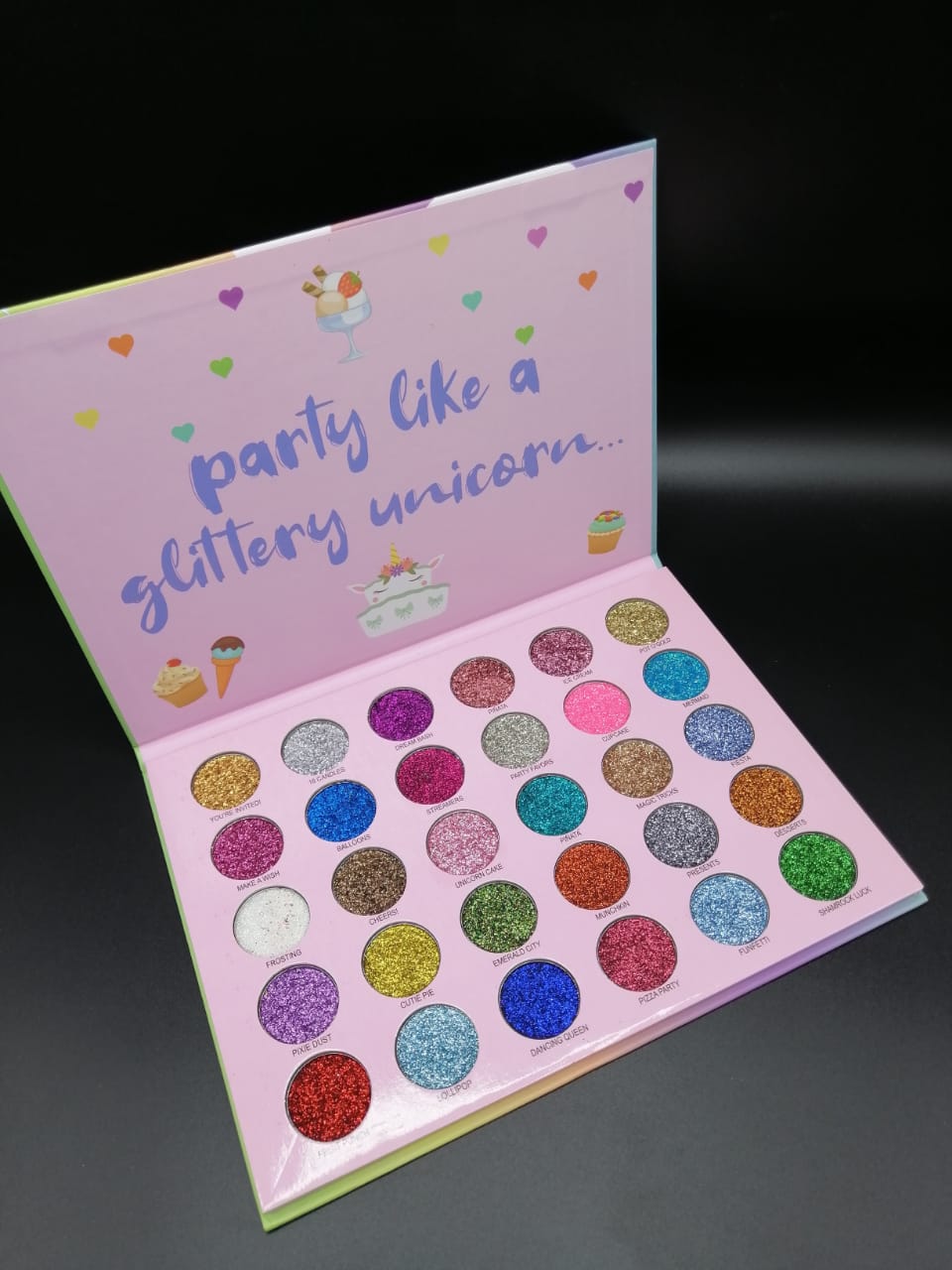 Miss Rose Unicorn 35 colors glitter eyeshadows palette