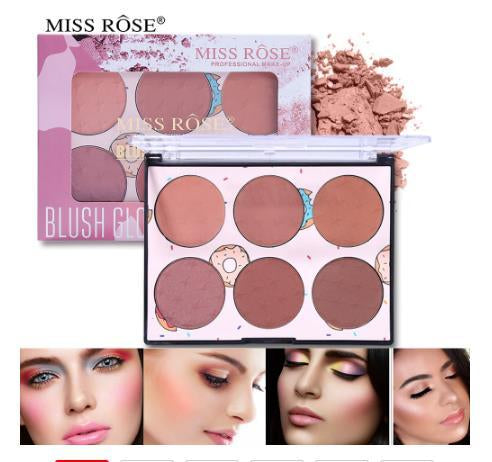 6 Color Miss Rose Blush Palette