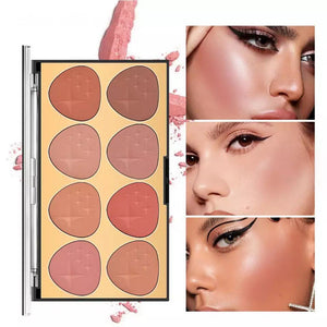 Miss rose 8 color blush palette