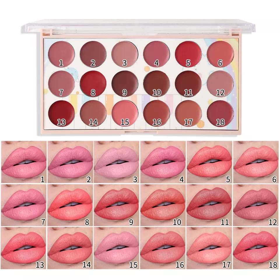 MISS ROSE NEW 18 COLORS LIPSTICK PALETTE