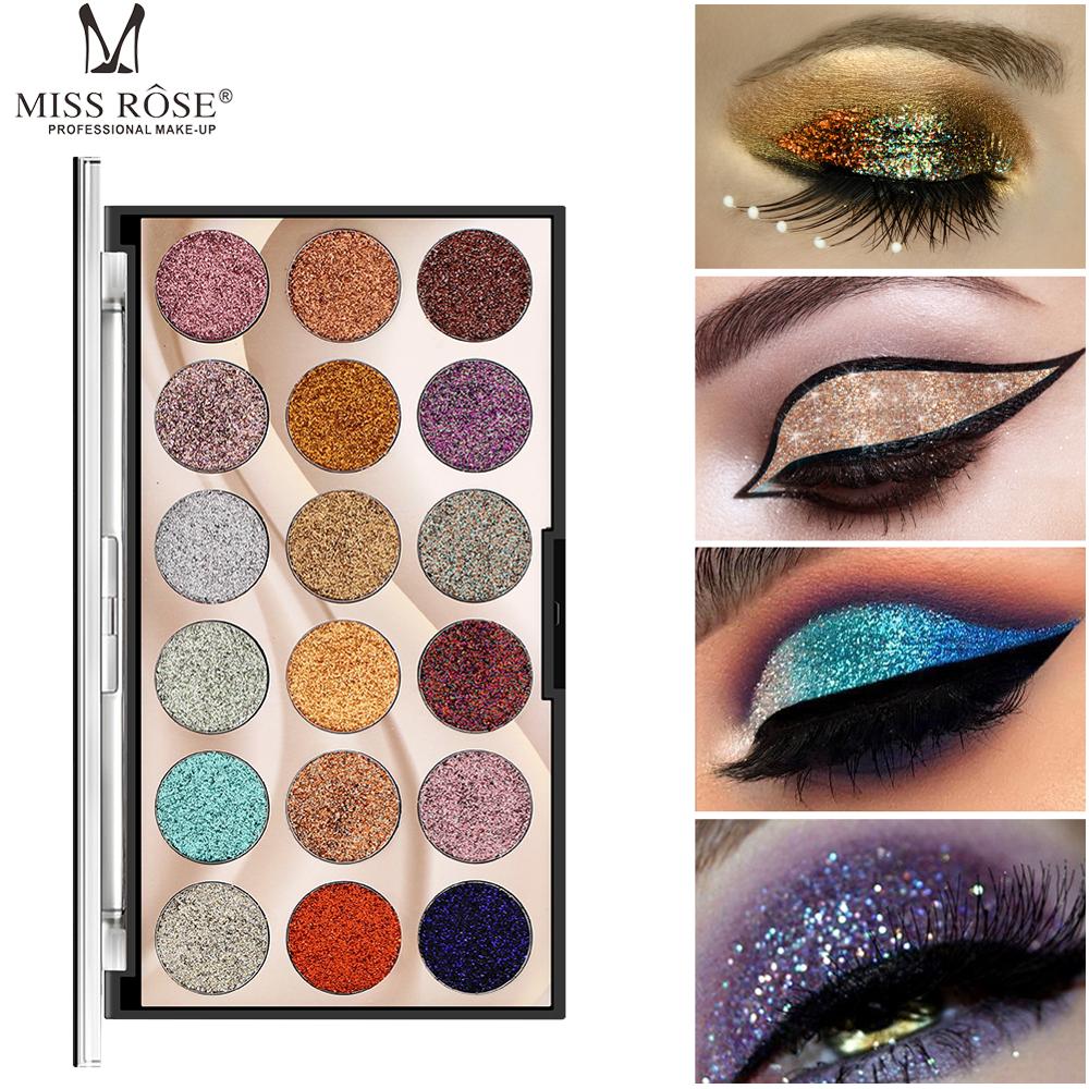 Miss Rose 18 Colour Glitter Eyeshadow Pallete