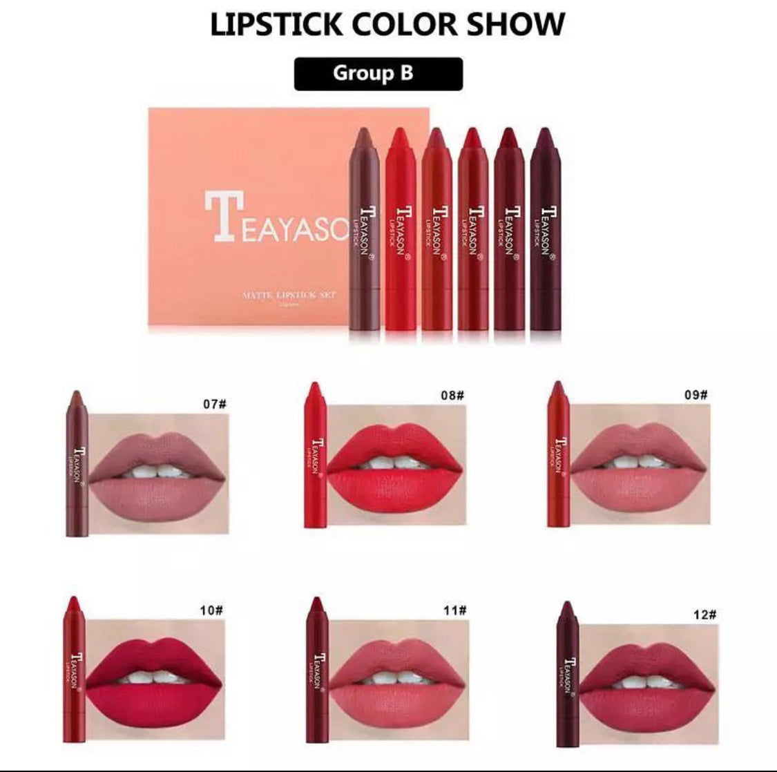 Teayson lipsticks set of 6