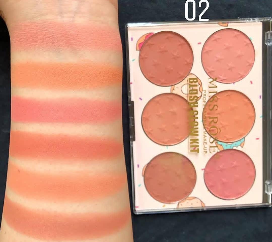 6 Color Miss Rose Blush Palette