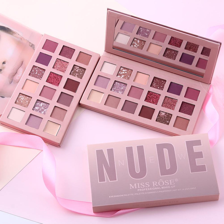 Miss rose nude 18 color eyeshadow palette