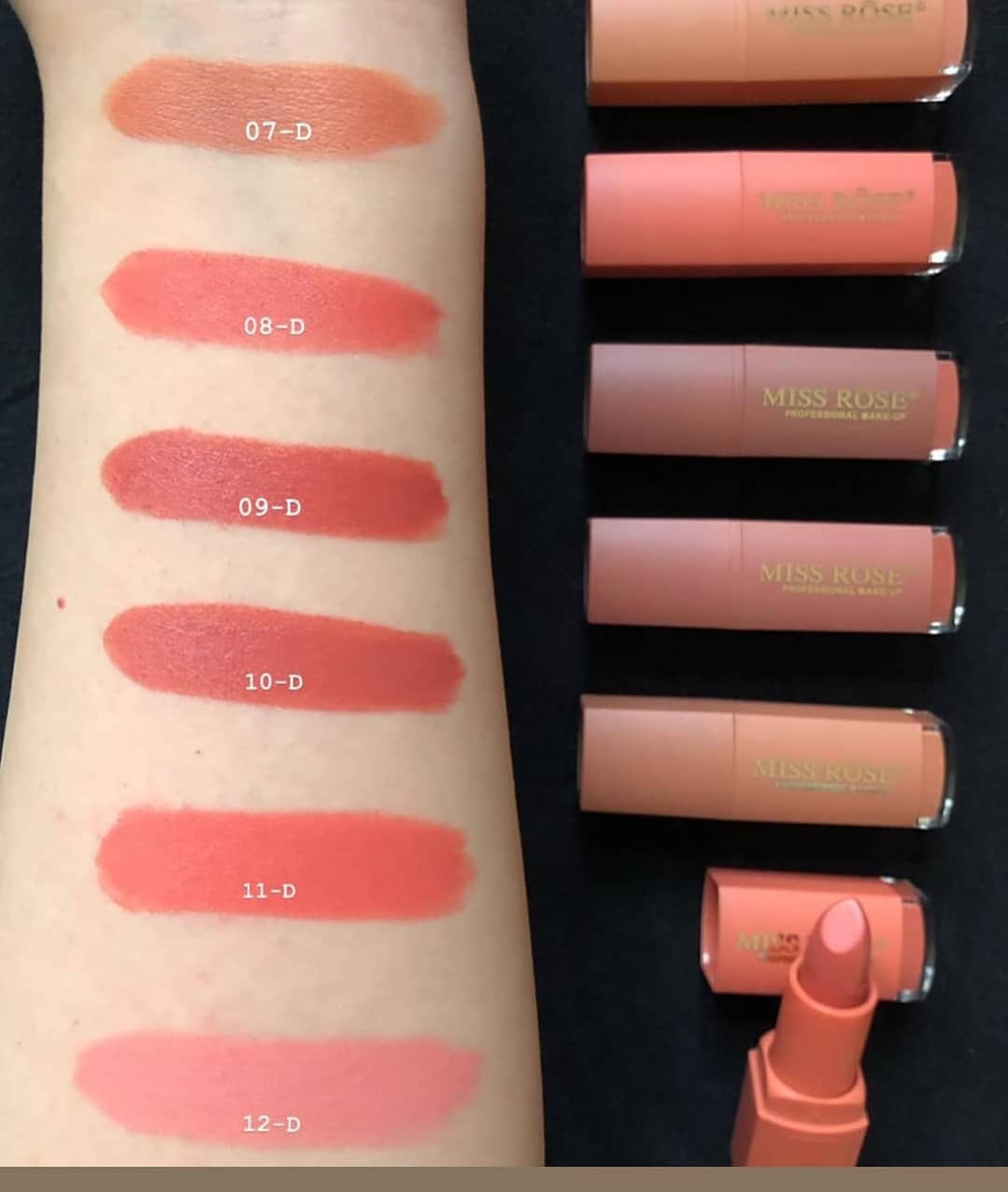 Miss Rose Matte Lipstick Pack of 6